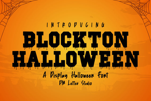 Blockton Halloween Font Dm Letter Studio 