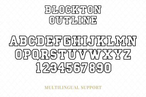 Blockton Outline Font Dm Letter Studio 