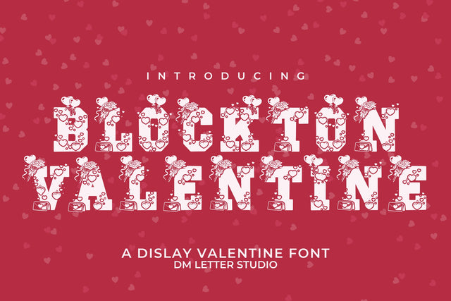 Blockton Valentine Font Dm Letter Studio 