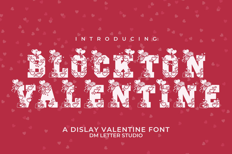 Blockton Valentine Font Dm Letter Studio 