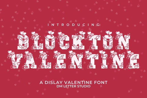 Blockton Valentine Font Dm Letter Studio 