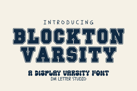 Blockton Varsity Font Dm Letter Studio 