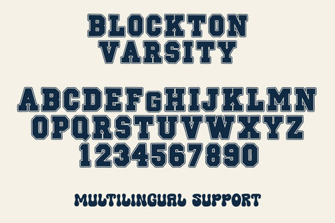 Blockton Varsity Font Dm Letter Studio 