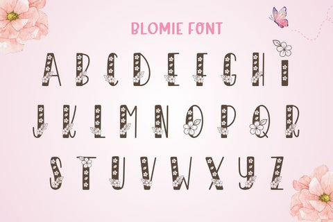 Blomie - Decorative Floral Font | Spring Wedding Craft Font Font AnningArts Design 