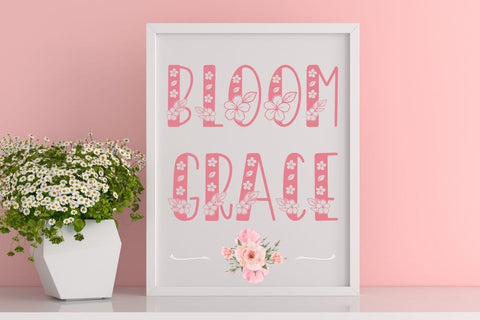 Blomie - Decorative Floral Font | Spring Wedding Craft Font Font AnningArts Design 