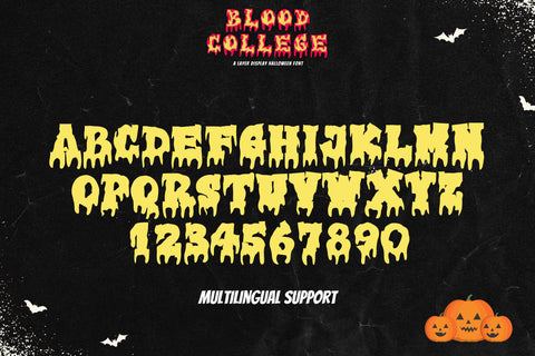 Blood College Font Dm Letter Studio 
