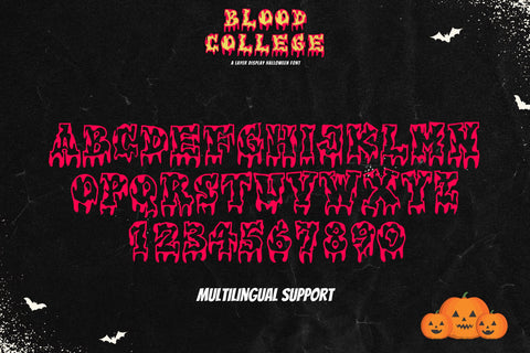 Blood College Font Dm Letter Studio 