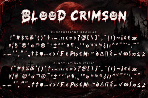 Blood Crimson Font Prasetya Letter 