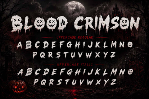 Blood Crimson Font Prasetya Letter 