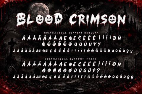 Blood Crimson Font Prasetya Letter 