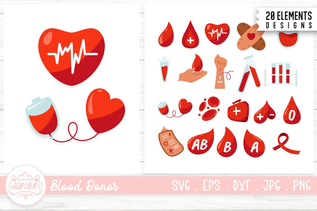Blood Donor Clipart Bundle SVG dapiyupi store 