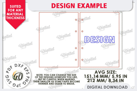 Blood Donor Notebook Laser Cut. 3D Wooden Notebook SVG SVG Evgenyia Guschina 
