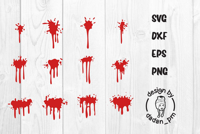 Blood Dripping and Paint Splashes SVG SVG dadan_pm 