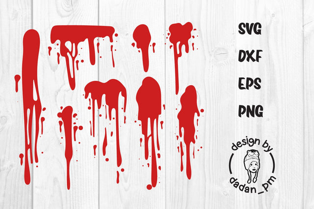 Blood Dripping and Paint Splashes SVG SVG dadan_pm 