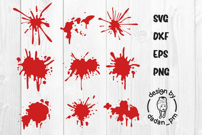 Blood Dripping and Paint Splashes SVG SVG dadan_pm 