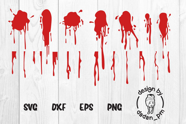 Blood Dripping and Paint Splashes SVG SVG dadan_pm 