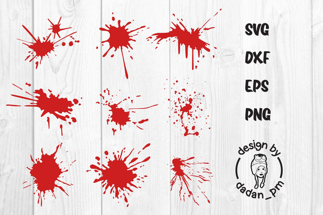 Blood Dripping and Paint Splashes SVG SVG dadan_pm 