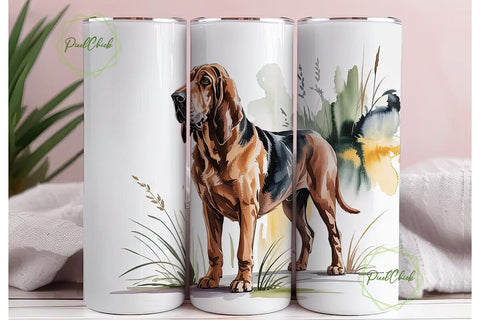 Bloodhound 20oz Tumbler Wrap Sublimation PixelChick 