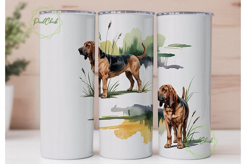 Bloodhound 20oz Tumbler Wrap Sublimation PixelChick 