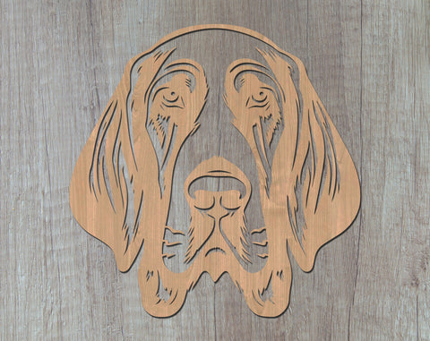 Bloodhound Laser SVG Cut File, Bloodhound Glowforge File, Bloodhound DXF, Bloodhound Wall Art SVG SVG HappyDesignStudio 