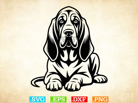 Bloodhound Puppy Svg, Dog Lover Svg, Dog Outline Svg SVG Creativeart88 