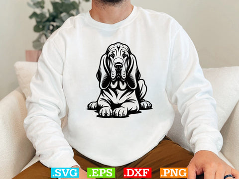 Bloodhound Puppy Svg, Dog Lover Svg, Dog Outline Svg SVG Creativeart88 