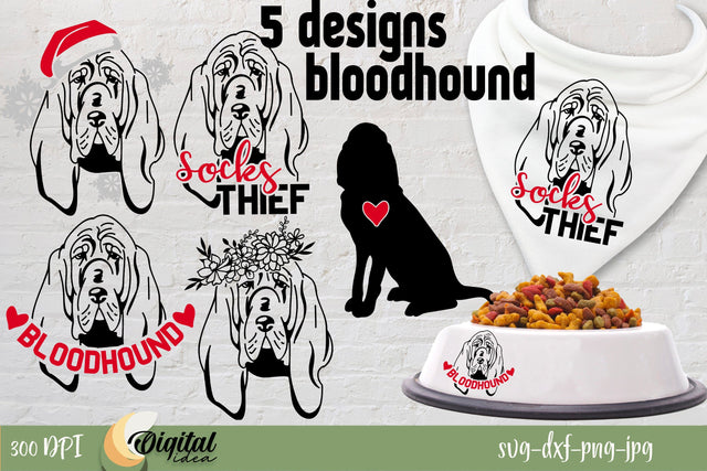 Bloodhound SVG. Dog Small Bundle. Dog SVG Design SVG Evgenyia Guschina 