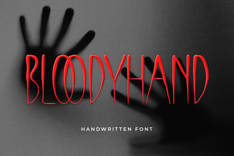 Bloody Hand Font Abo Daniel Studio 