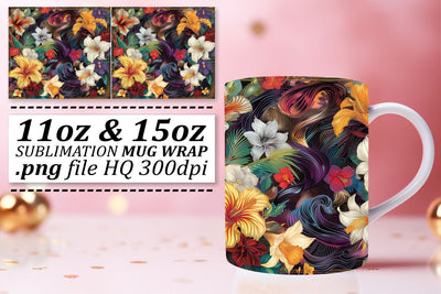 Bloom Beauty Mug Design Sublimation afrosvg 