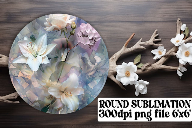 Bloom Beauty Ornaments Car Coaster Sublimation Keychain PNG Sublimation afrosvg 