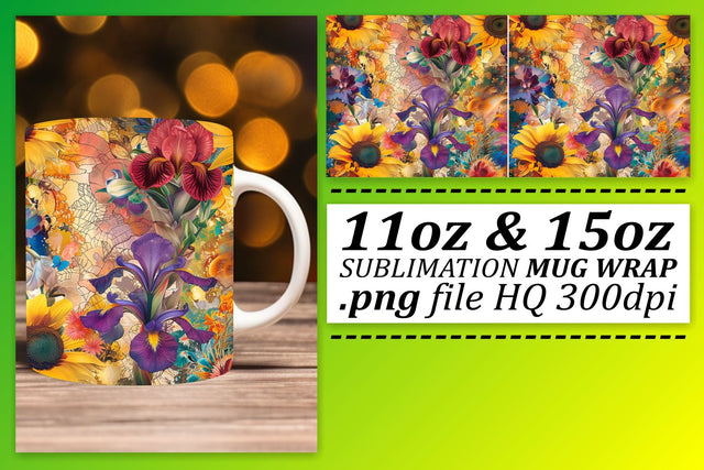 Bloom Blossom Mug Wrap Sublimation afrosvg 