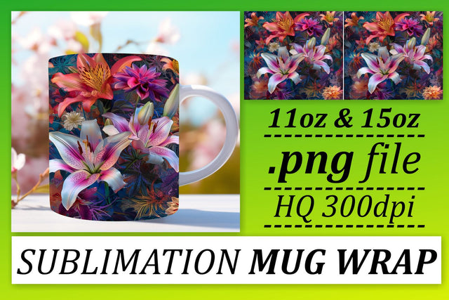 Bloom Blossom Mug Wrap Sublimation afrosvg 