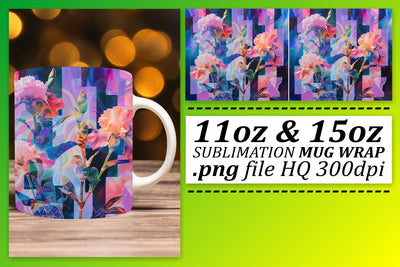 Bloom Bouquet Cup Wrap Sublimation afrosvg 