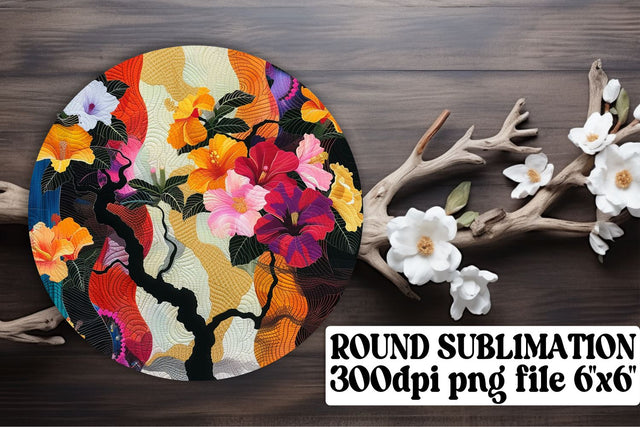 Bloom Brilliance Ornaments Car Coaster Sublimation Art Keychain PNG Sublimation afrosvg 