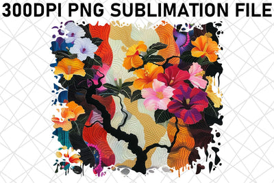 Bloom Brilliance Sublimation Art Vibrant Color Sublimation afrosvg 