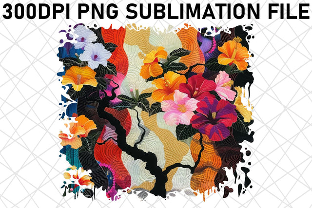 Bloom Brilliance Sublimation Art Vibrant Color Sublimation afrosvg 