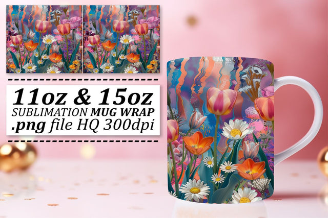 Bloom Mug Design Sublimation afrosvg 