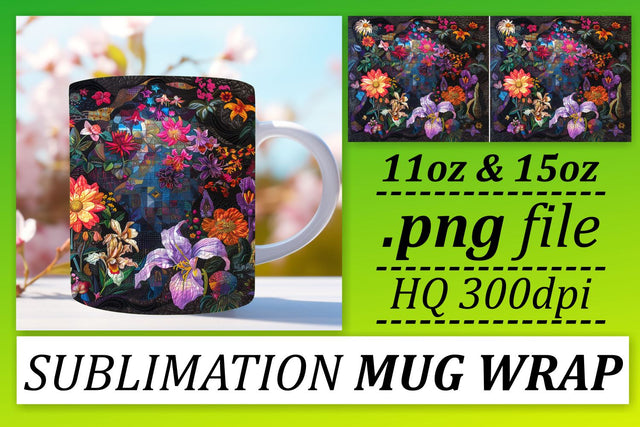 Bloom Mug Design Sublimation afrosvg 