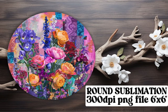 Bloom Ornaments Car Coaster Bouquet Keychain PNG Sublimation afrosvg 