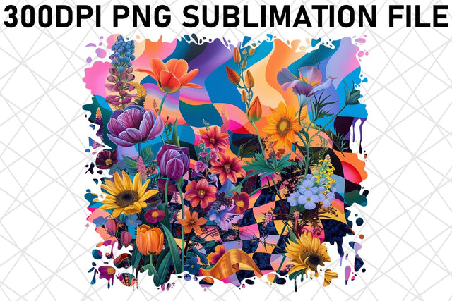 Bloom Pattern tshirt Decor Vibrant Color Sublimation afrosvg 