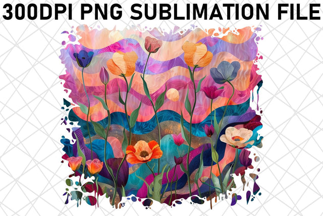 Bloom tshirt Design Vibrant Color Sublimation afrosvg 