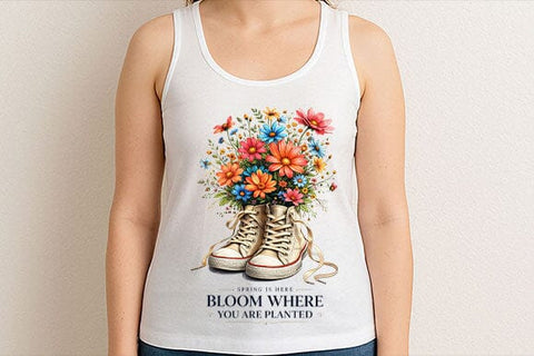 Bloom Where You Are Planted PNG Inspirational Floral Sublimation Design SVG BillahCrafts 