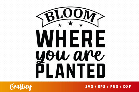 Bloom Where You Are Planted Svg Design SVG Designangry 