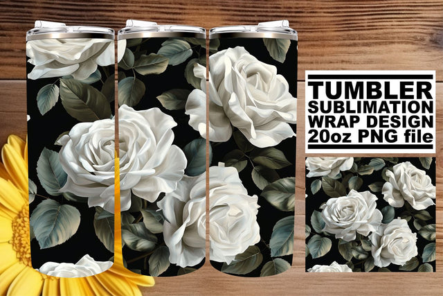 Bloom with Beauty - Flower Pattern Tumbler Wrap Sublimation afrosvg 