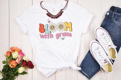 Bloom with Grace | Retro Spring Sublimation Sublimation CraftLabSVG 