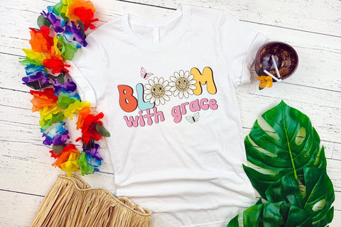 Bloom with Grace | Retro Spring Sublimation Sublimation CraftLabSVG 