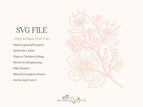 Bloomin Flower Cut File SVG Aja Nicole Designs 
