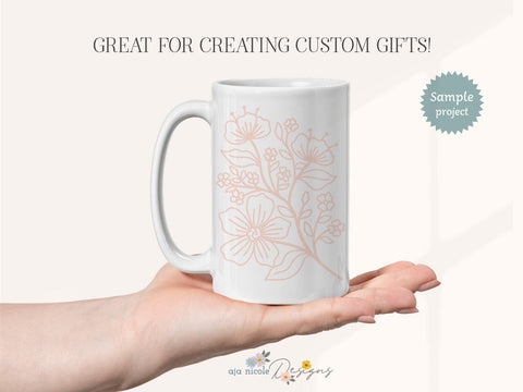 Bloomin Flower Cut File SVG Aja Nicole Designs 