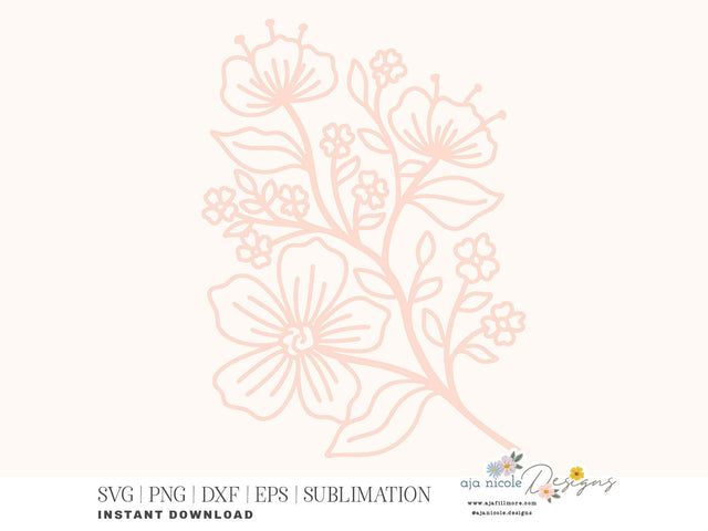 Bloomin Flower Cut File SVG Aja Nicole Designs 