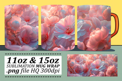 Blooming Beauty Cup Wrap - Spring's Floral Splendor Sublimated Sublimation afrosvg 